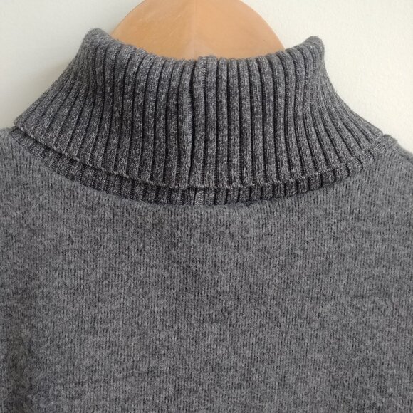 Zara grey sleeveless turtleneck sweater top Medium cotton blend - Picture 8 of 14